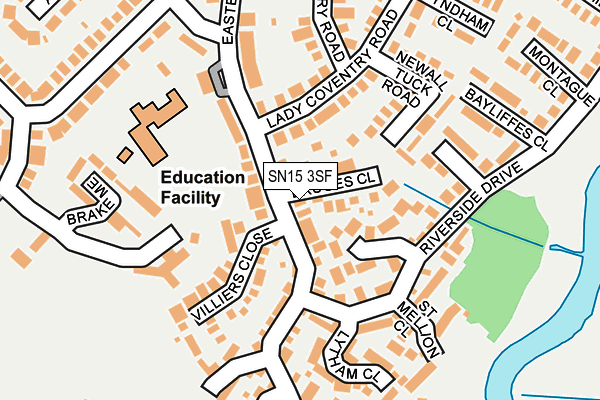 SN15 3SF map - OS OpenMap – Local (Ordnance Survey)
