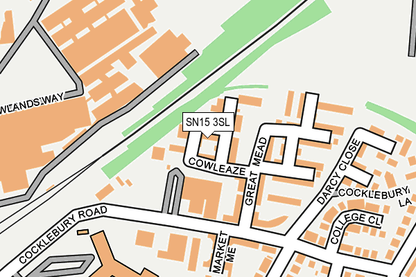 SN15 3SL map - OS OpenMap – Local (Ordnance Survey)