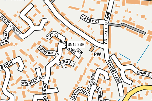 SN15 3SR map - OS OpenMap – Local (Ordnance Survey)