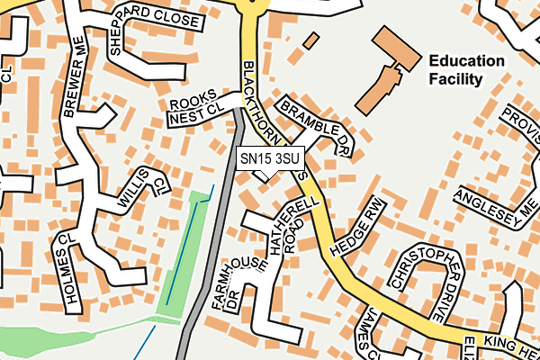 SN15 3SU map - OS OpenMap – Local (Ordnance Survey)