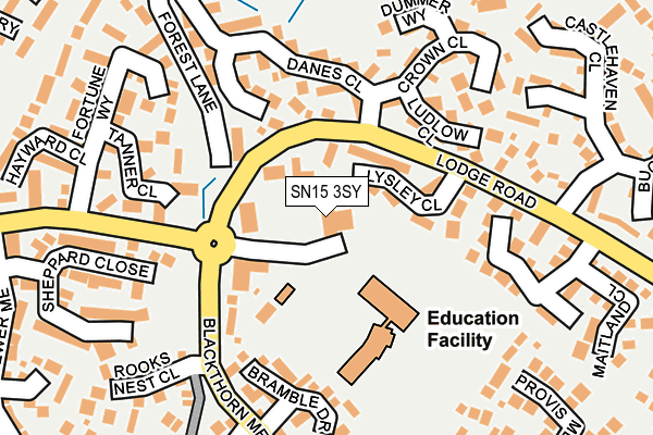 SN15 3SY map - OS OpenMap – Local (Ordnance Survey)