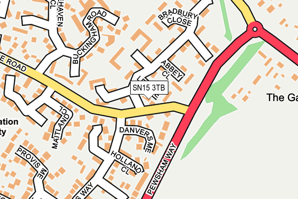 SN15 3TB map - OS OpenMap – Local (Ordnance Survey)