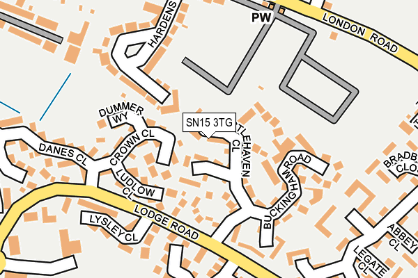 SN15 3TG map - OS OpenMap – Local (Ordnance Survey)