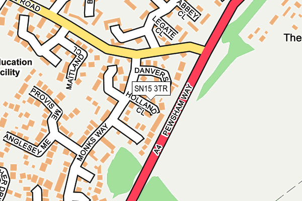 SN15 3TR map - OS OpenMap – Local (Ordnance Survey)