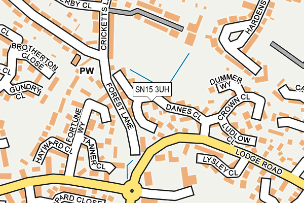 SN15 3UH map - OS OpenMap – Local (Ordnance Survey)