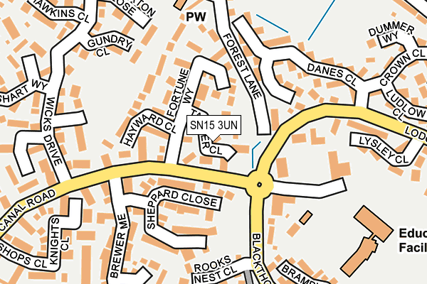 SN15 3UN map - OS OpenMap – Local (Ordnance Survey)