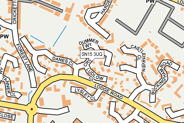 SN15 3UQ map - OS OpenMap – Local (Ordnance Survey)