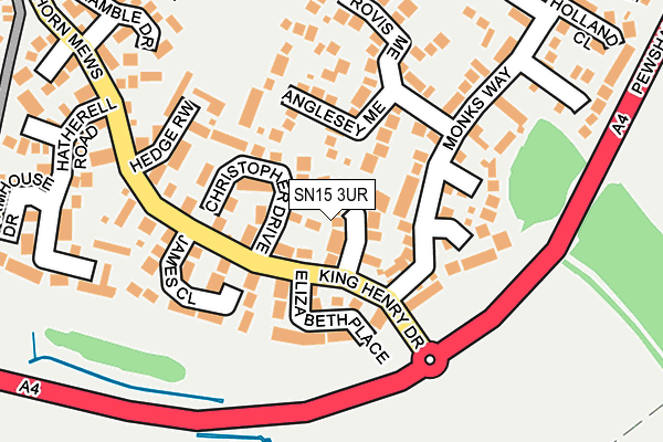 SN15 3UR map - OS OpenMap – Local (Ordnance Survey)