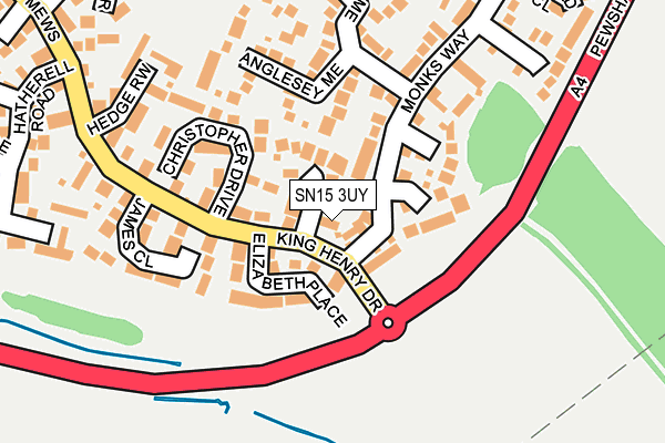SN15 3UY map - OS OpenMap – Local (Ordnance Survey)