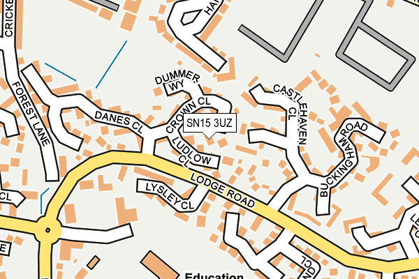 SN15 3UZ map - OS OpenMap – Local (Ordnance Survey)