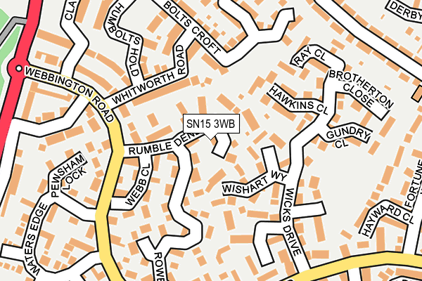 SN15 3WB map - OS OpenMap – Local (Ordnance Survey)