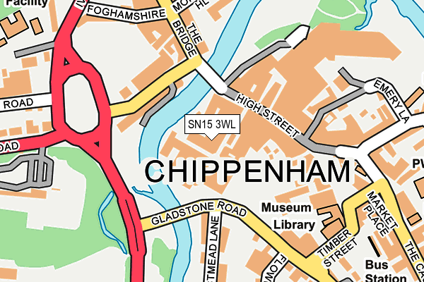 SN15 3WL map - OS OpenMap – Local (Ordnance Survey)