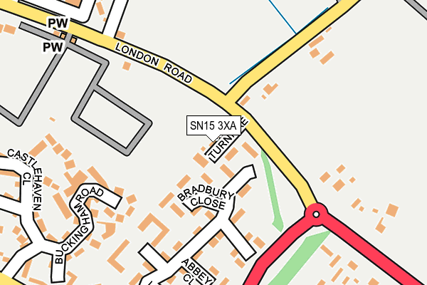 SN15 3XA map - OS OpenMap – Local (Ordnance Survey)