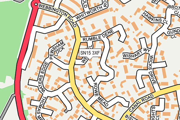 SN15 3XF map - OS OpenMap – Local (Ordnance Survey)