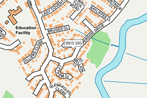 SN15 3XG map - OS OpenMap – Local (Ordnance Survey)