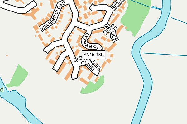 SN15 3XL map - OS OpenMap – Local (Ordnance Survey)