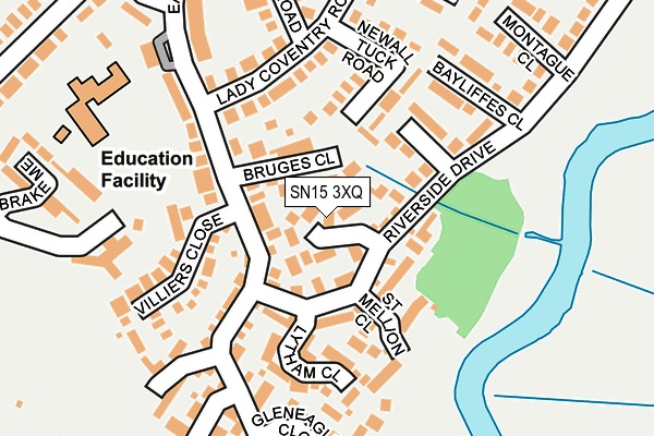 SN15 3XQ map - OS OpenMap – Local (Ordnance Survey)