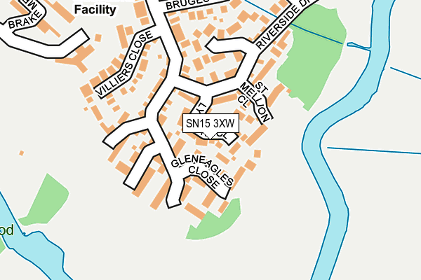 SN15 3XW map - OS OpenMap – Local (Ordnance Survey)