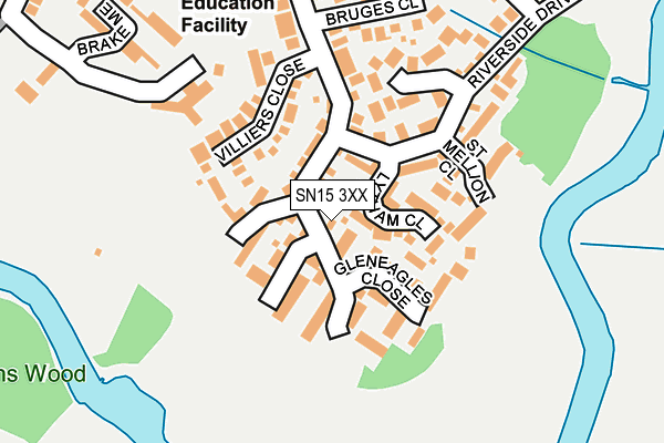 SN15 3XX map - OS OpenMap – Local (Ordnance Survey)