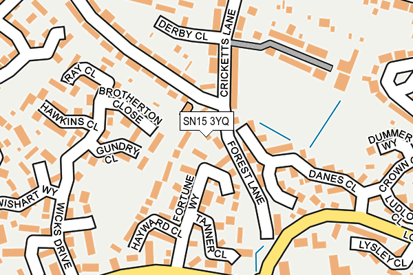 SN15 3YQ map - OS OpenMap – Local (Ordnance Survey)