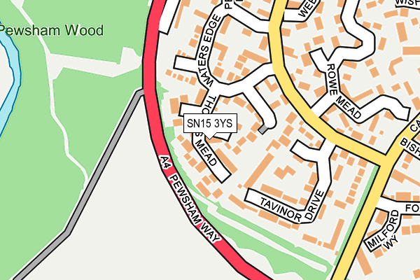 SN15 3YS map - OS OpenMap – Local (Ordnance Survey)