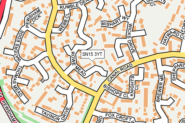 SN15 3YT map - OS OpenMap – Local (Ordnance Survey)