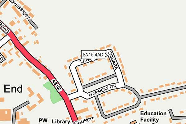 SN15 4AD map - OS OpenMap – Local (Ordnance Survey)