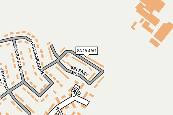 SN15 4AG map - OS OpenMap – Local (Ordnance Survey)