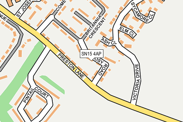 SN15 4AP map - OS OpenMap – Local (Ordnance Survey)