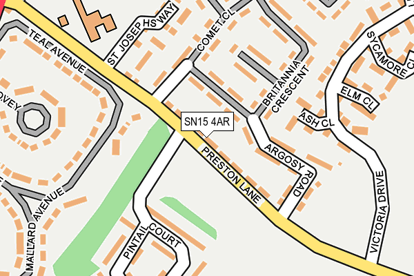 SN15 4AR map - OS OpenMap – Local (Ordnance Survey)