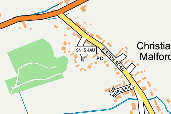 SN15 4AU map - OS OpenMap – Local (Ordnance Survey)