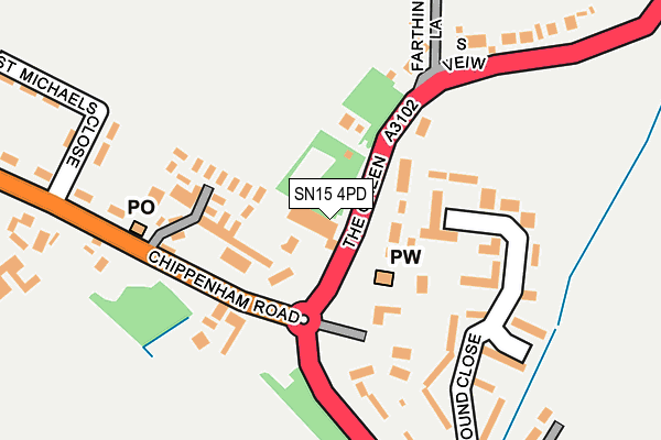 SN15 4PD map - OS OpenMap – Local (Ordnance Survey)