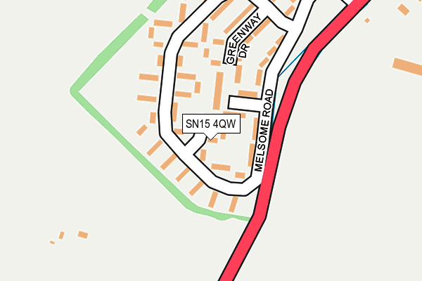 SN15 4QW map - OS OpenMap – Local (Ordnance Survey)