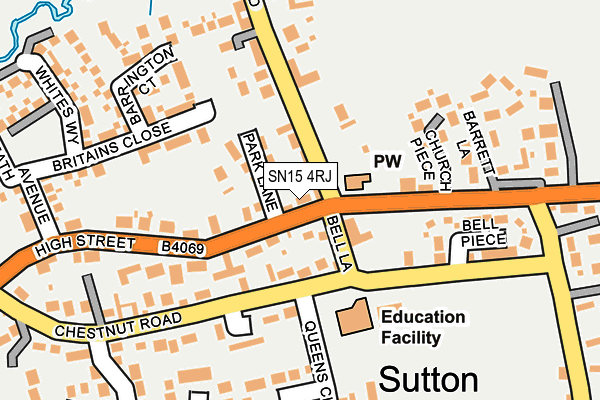 SN15 4RJ map - OS OpenMap – Local (Ordnance Survey)