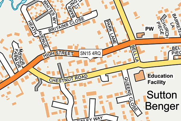 SN15 4RQ map - OS OpenMap – Local (Ordnance Survey)