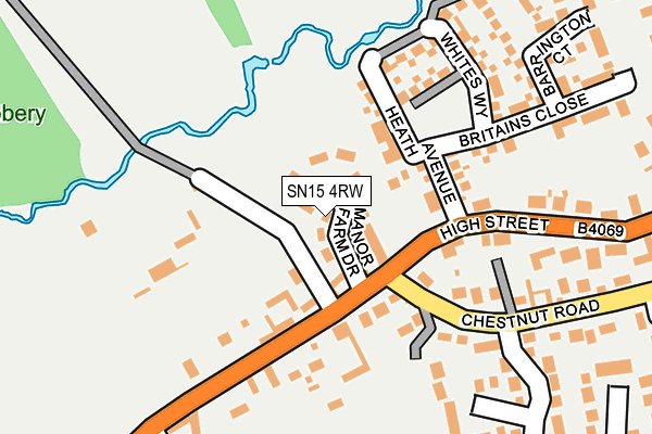 SN15 4RW map - OS OpenMap – Local (Ordnance Survey)