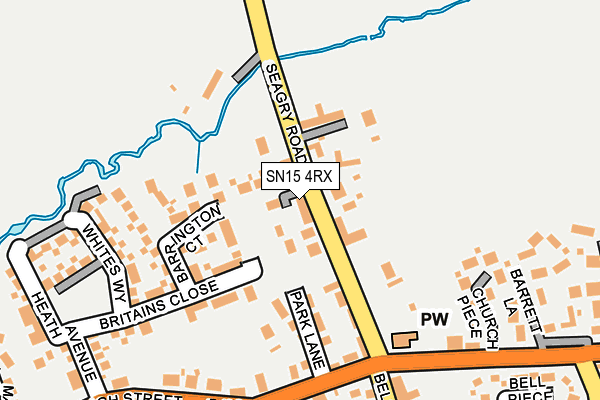 SN15 4RX map - OS OpenMap – Local (Ordnance Survey)