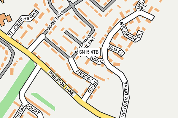 SN15 4TB map - OS OpenMap – Local (Ordnance Survey)