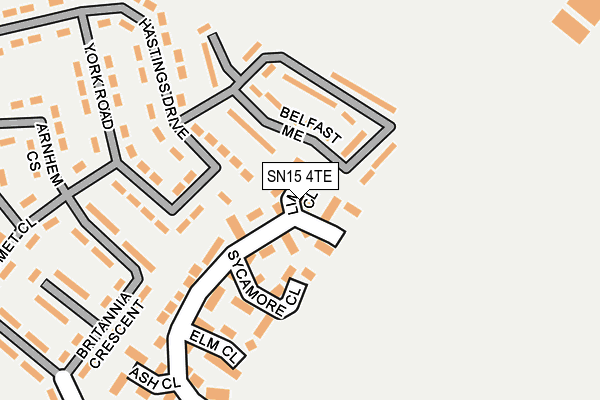 SN15 4TE map - OS OpenMap – Local (Ordnance Survey)