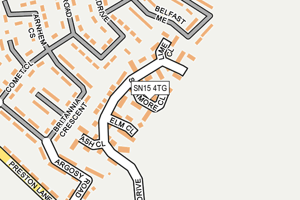 SN15 4TG map - OS OpenMap – Local (Ordnance Survey)