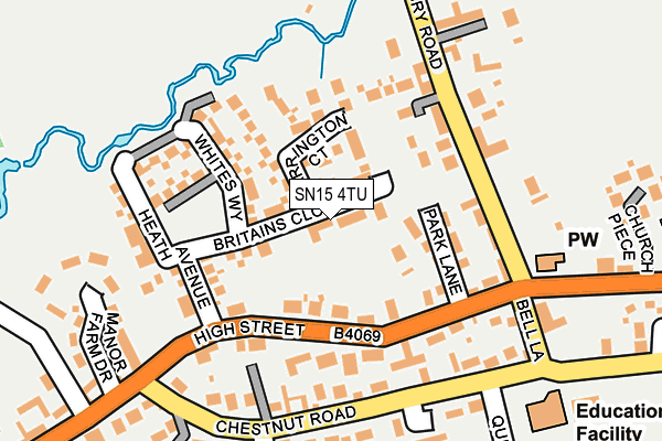 SN15 4TU map - OS OpenMap – Local (Ordnance Survey)