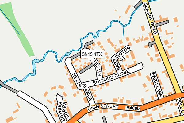 SN15 4TX map - OS OpenMap – Local (Ordnance Survey)