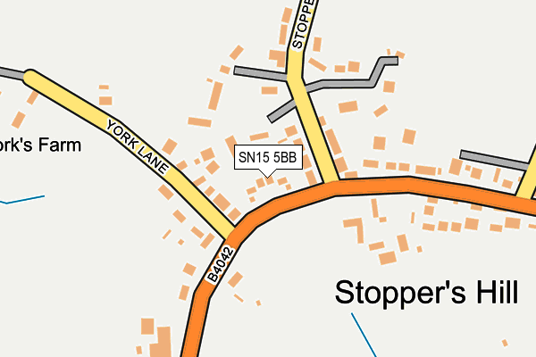SN15 5BB map - OS OpenMap – Local (Ordnance Survey)