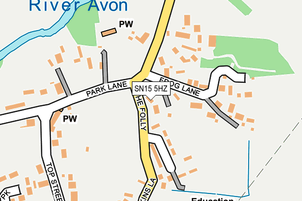 SN15 5HZ map - OS OpenMap – Local (Ordnance Survey)