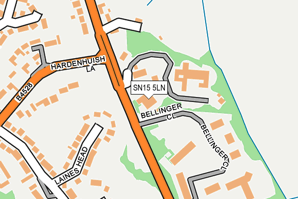 SN15 5LN map - OS OpenMap – Local (Ordnance Survey)