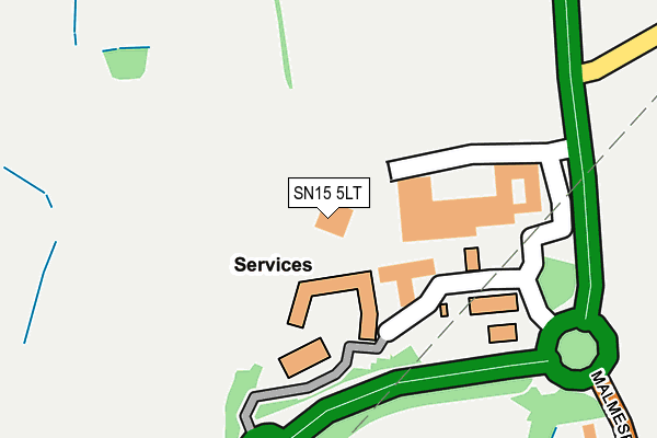 SN15 5LT map - OS OpenMap – Local (Ordnance Survey)