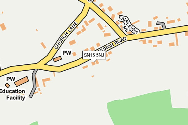 SN15 5NJ map - OS OpenMap – Local (Ordnance Survey)