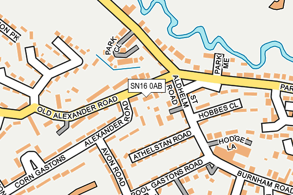 SN16 0AB map - OS OpenMap – Local (Ordnance Survey)
