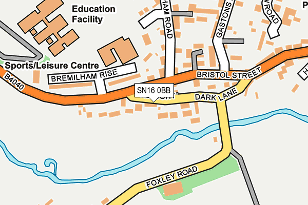 SN16 0BB map - OS OpenMap – Local (Ordnance Survey)