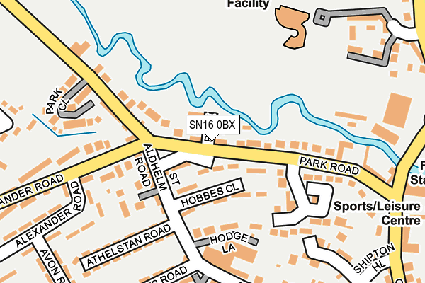 SN16 0BX map - OS OpenMap – Local (Ordnance Survey)